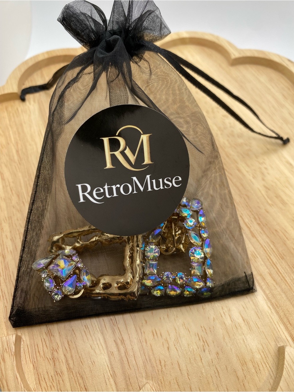Zara Iridescent Purple Crystal Drop Earrings